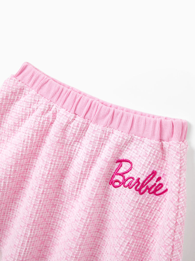 Barbie Toddler/Kid Girl 2pcs Sweet Secret Button Dress Set Light Pink