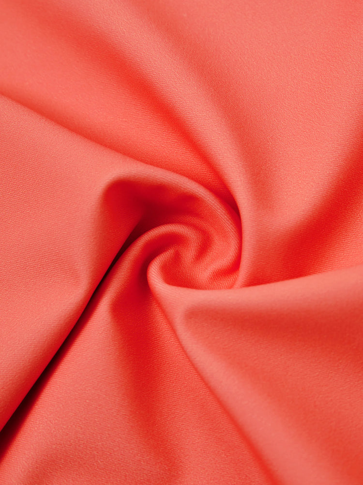 Disney Princess Toddler/Kid Girl 2pcs Moana Ruffled Long-sleeve Swimsuit Orange Red