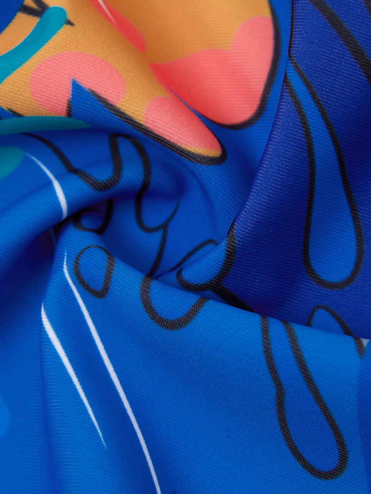 PAW Patrol Toddler Boy Chase/Rubble UPF50+ Colorblock Swimsuit  Blue