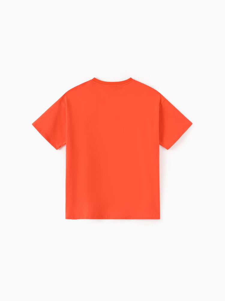 Star Wars Father's Day Matching Family Mandalorian & Grogu Cotton Tee Orange red