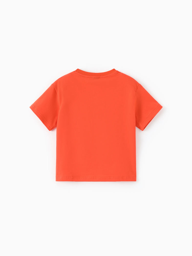 Star Wars Father's Day Matching Family Mandalorian & Grogu Cotton Tee Orange red