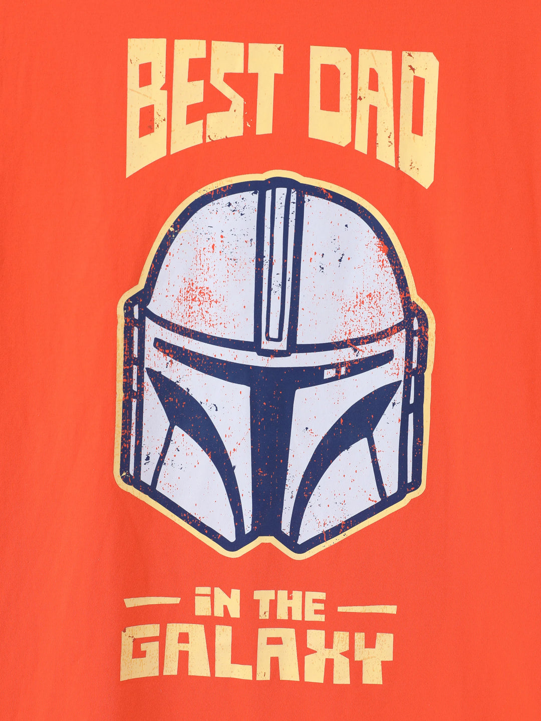 Star Wars Daddy & Me Matching Family Mandalorian & Grogu Cotton Tee Orange red