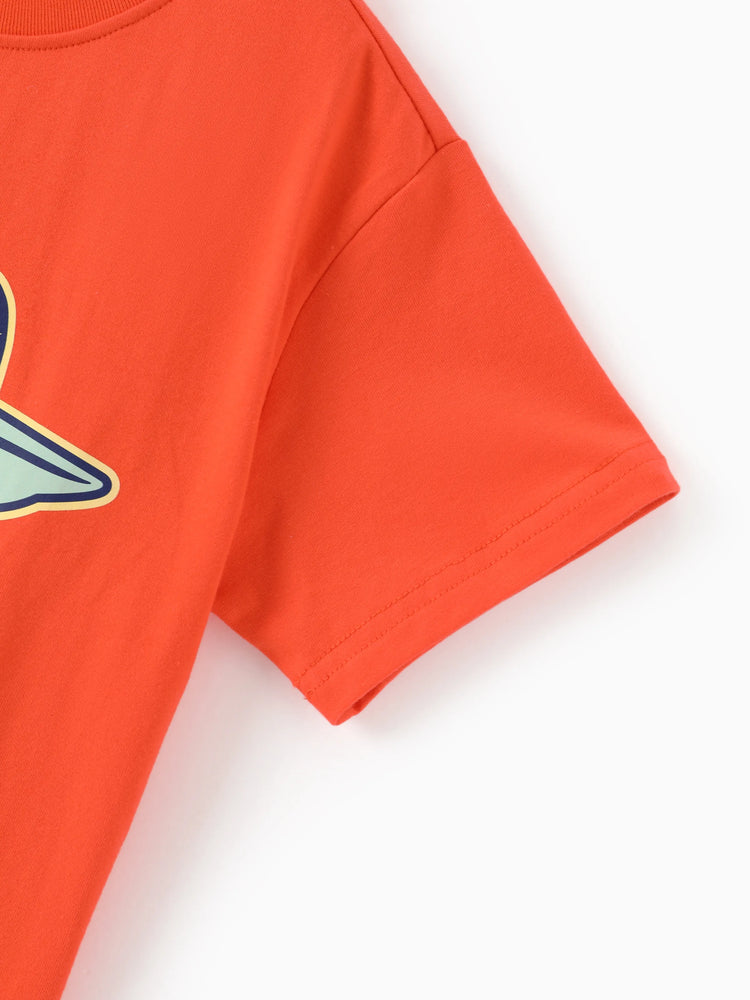 Star Wars Father's Day Matching Family Mandalorian & Grogu Cotton Tee Orange red