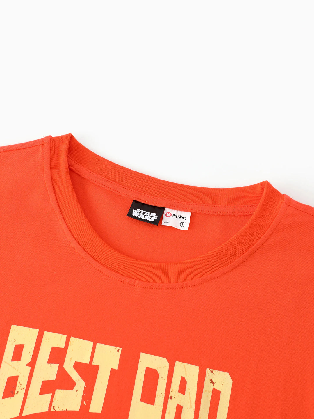 Star Wars Daddy & Me Matching Family Mandalorian & Grogu Cotton Tee Orange red