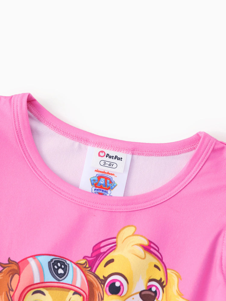 PAW Patrol Toddler Girl Skye & Liberty Sweet Ruffle-sleeve Mesh Dress Pink