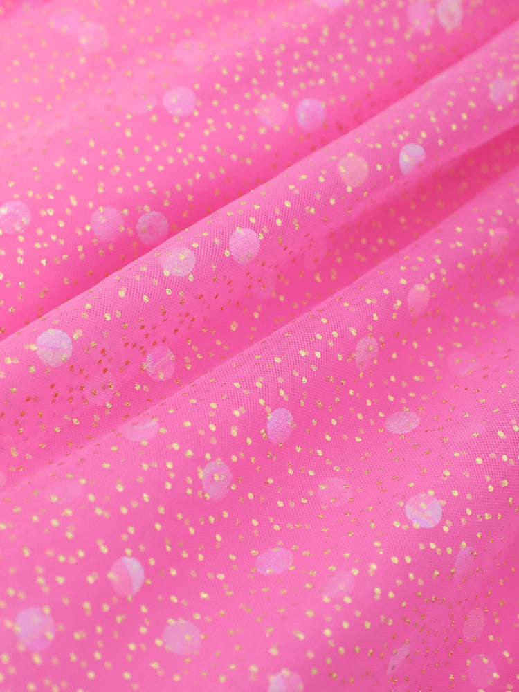 PAW Patrol Toddler Girl Skye & Liberty Sweet Ruffle-sleeve Mesh Dress Pink