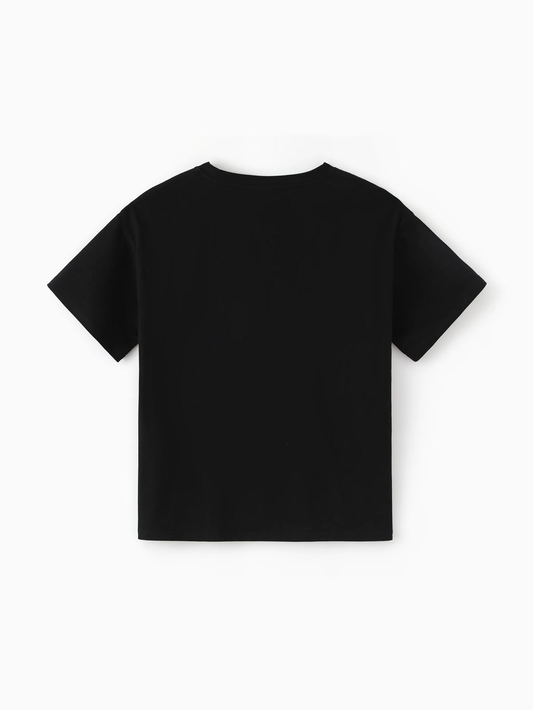 T-shirt en coton à manches courtes imprimé lettres Barbie Maman et Moi Noir