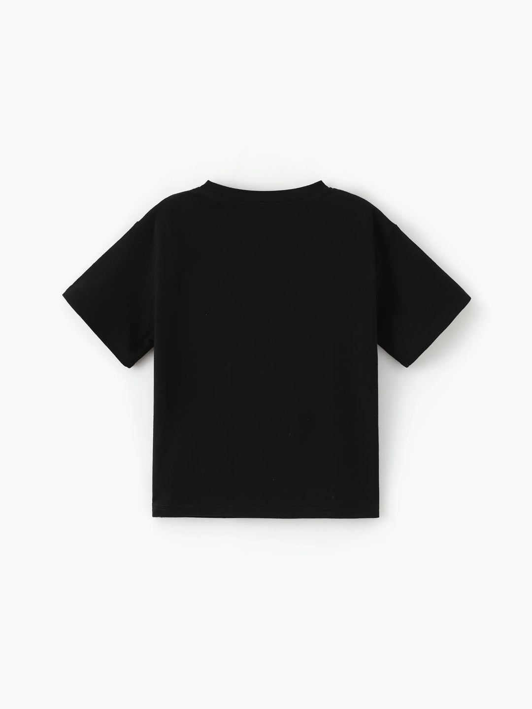 T-shirt en coton à manches courtes imprimé lettres Barbie Maman et Moi Noir