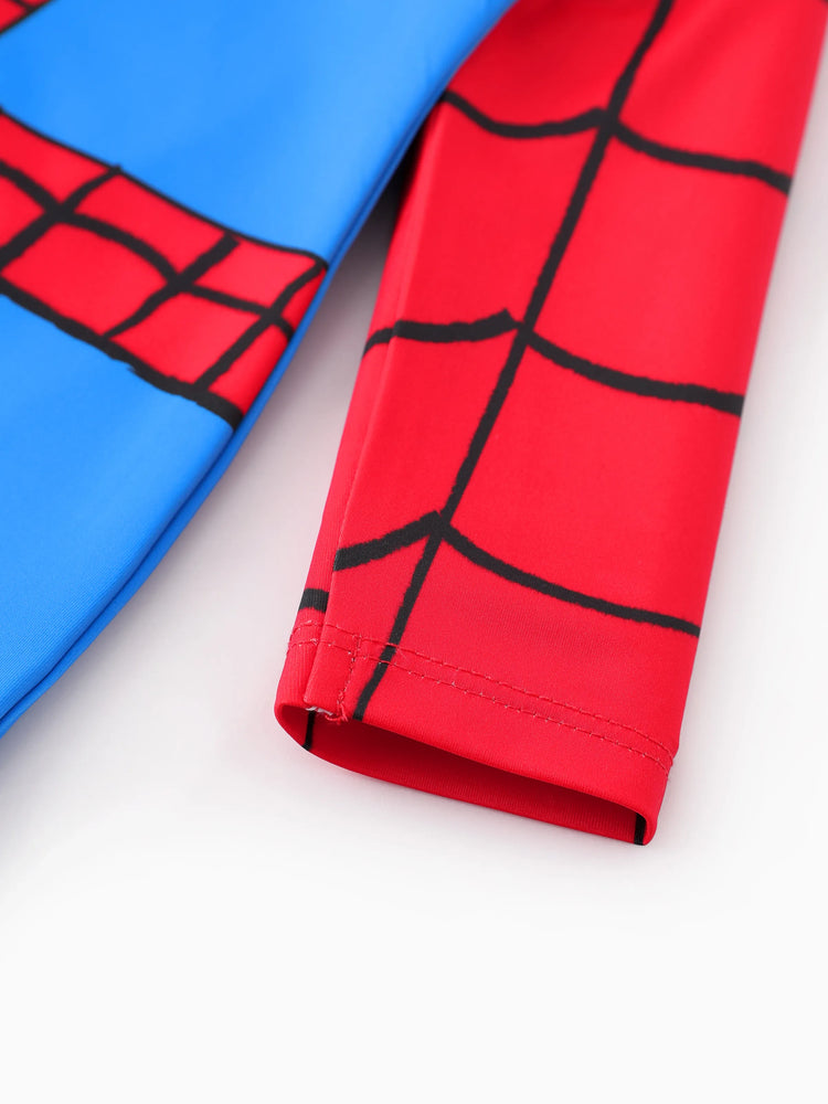 Marvel Baby/Toddler Boy Spider-Man UPF30+ Colorblock Print Swimsuit  Red
