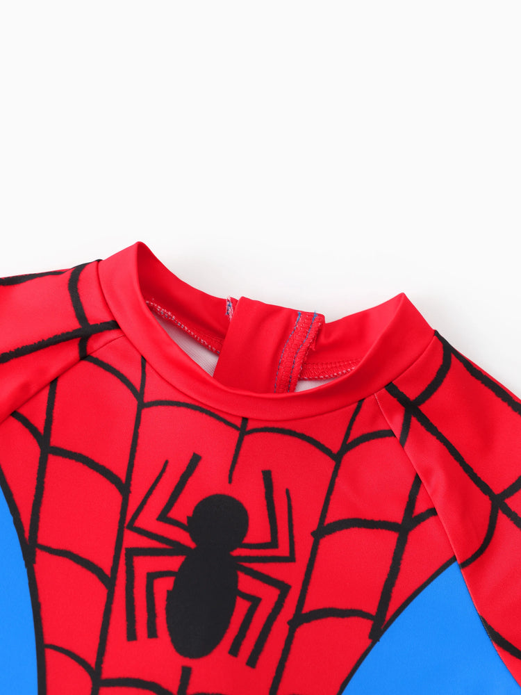 Marvel Baby/Toddler Boy Spider-Man UPF30+ Colorblock Print Swimsuit  Red