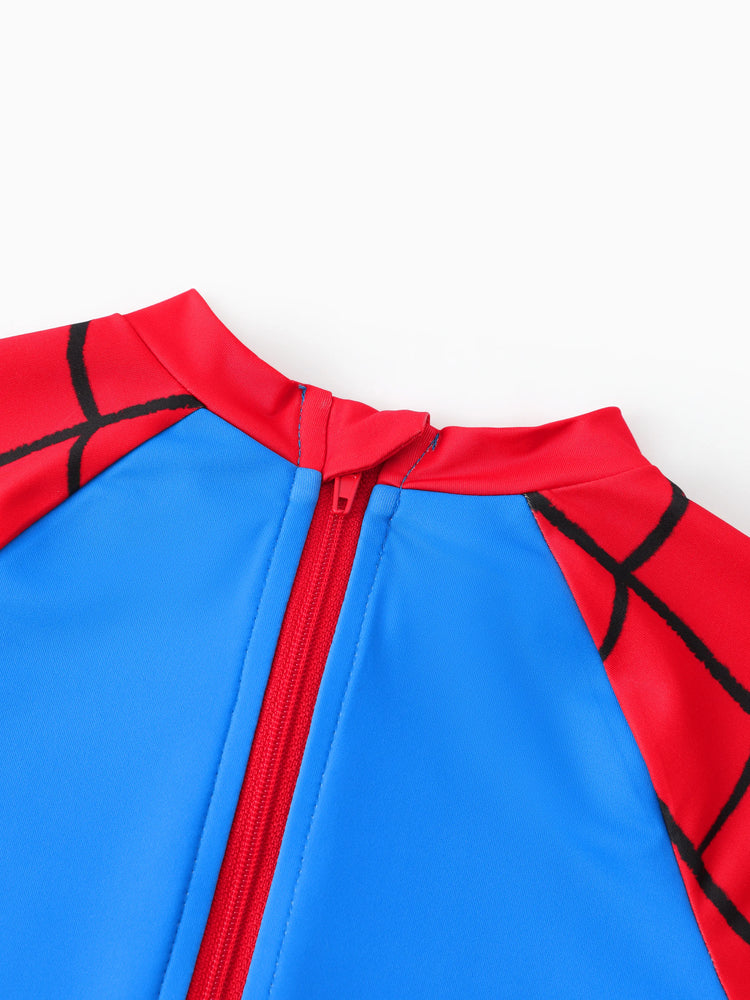 Marvel Baby/Toddler Boy Spider-Man UPF30+ Colorblock Print Swimsuit  Red