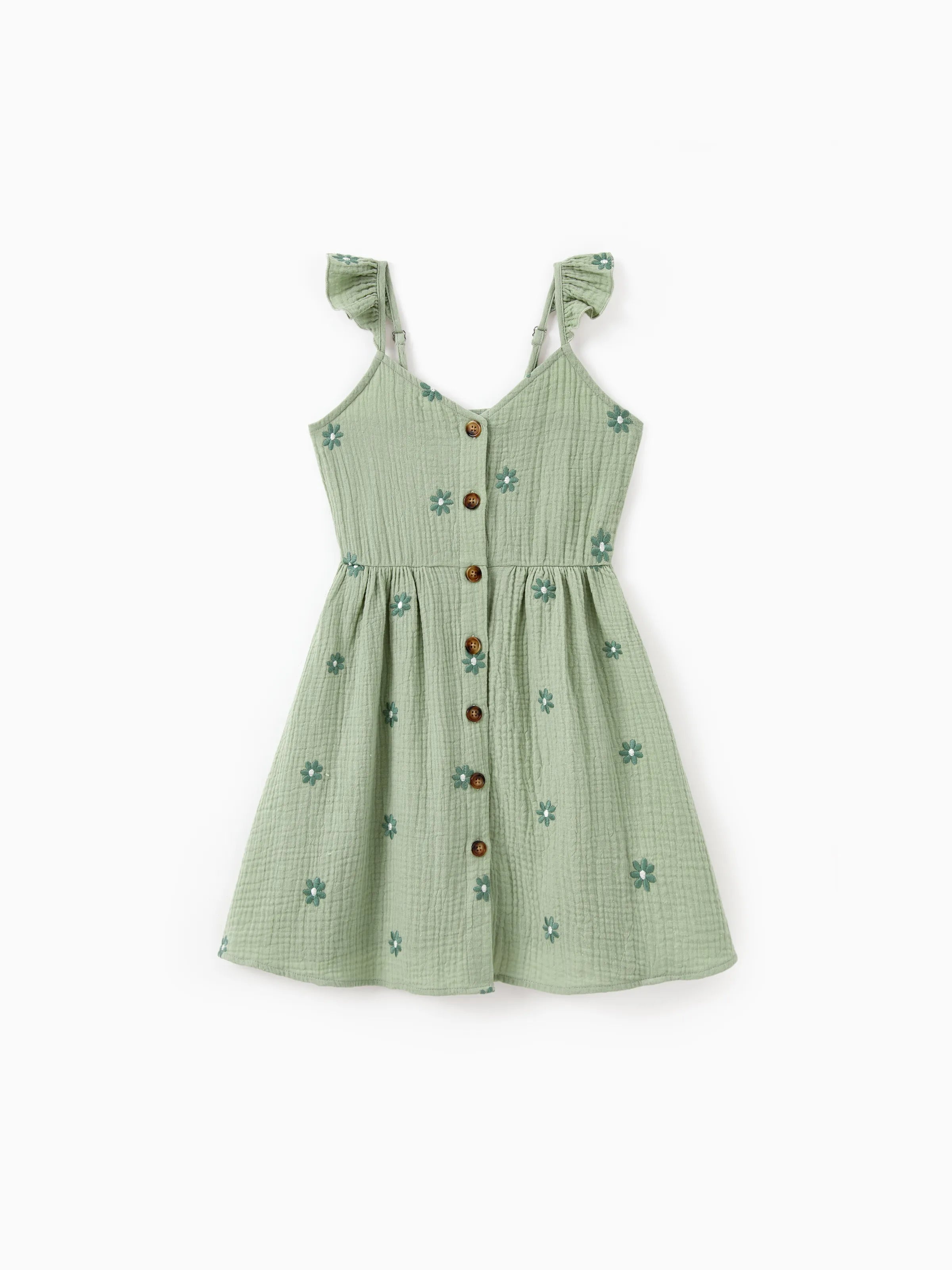 Toddler/Kid Girl Floral Cotton Dresses for Button-Down Smocked Floral - PatPat Toddler/Kid Girl Floral Cotton Dresses for Button-Down Smocked Floral - PatPat