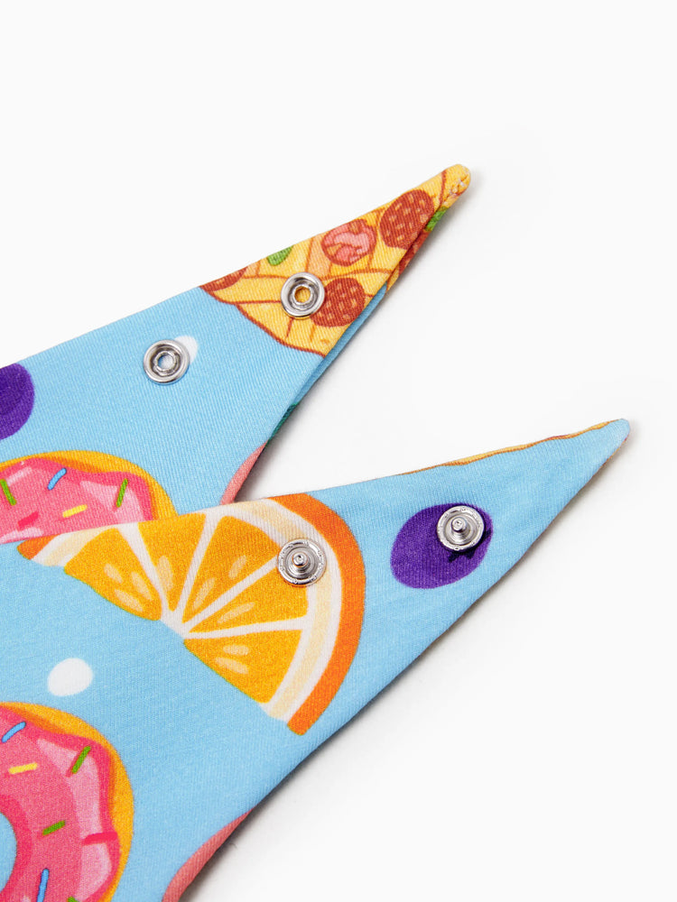 Family Matching Bamboo Pajamas Soft Bamboo Viscose PJs for Men Women Kids Toddler, Fun Food & Fruit Print Short-sleeve Sleepwear Blue