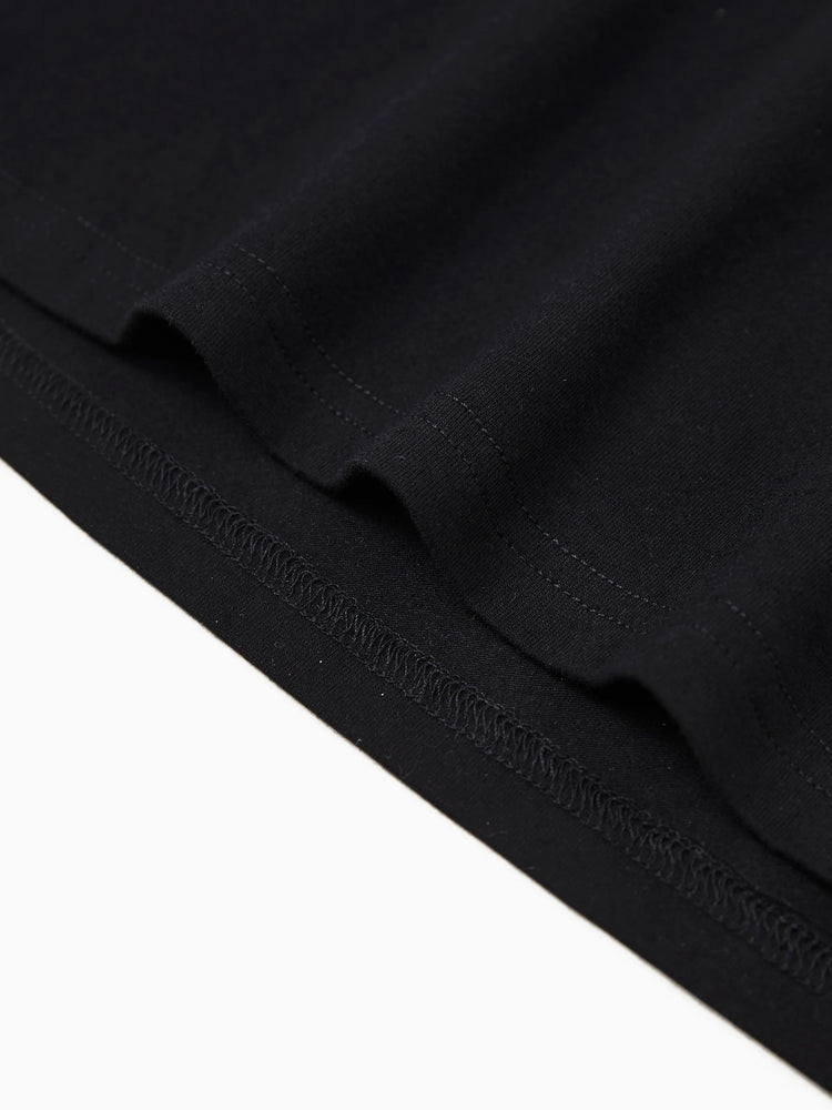 Daddy & Son Cotton T-Shirt & Dress Set Daddy / Mini Print Black Tee for Dad and boy, Floral Print splicing Dress for Mom, girl and Baby, Perfect for Summer Family Outings Black