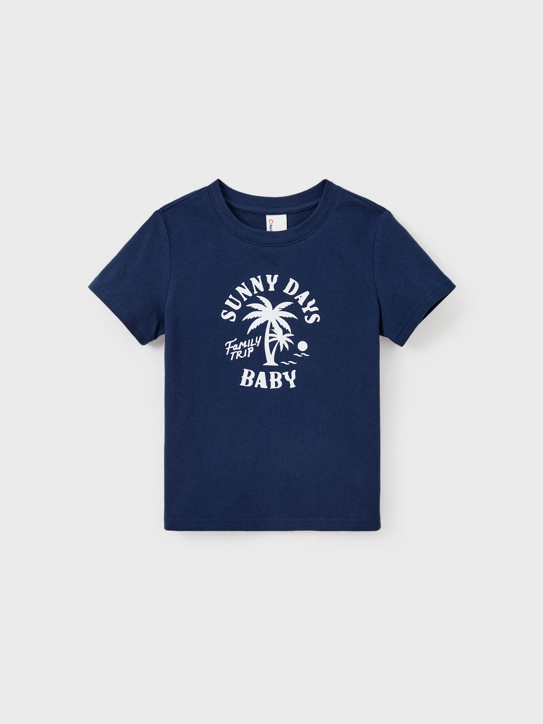 Ensemble t-shirt en coton et robe Mommy & me – imprimé palmiers Sunny Days pour papa, maman, bébé et tout-petit, parfait pour les vacances d'été et les sorties en famille, bleu tibétain