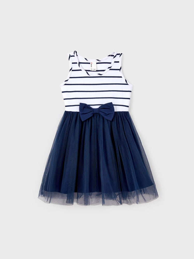 Toddler/Kid Girl Sunny Days Palm Print Cotton Dress, Perfect for Summer Vacations & Family Outings Tibetan Blue