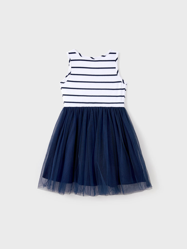 Toddler/Kid Girl Sunny Days Palm Print Cotton Dress, Perfect for Summer Vacations & Family Outings Tibetan Blue