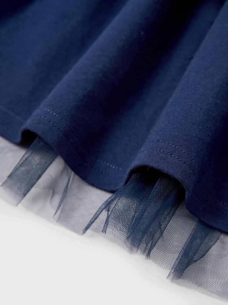 Family Matching Cotton T-Shirt & Dress Set – Sunny Days Palm Print for Dad, Mom, Baby & Toddler, Perfect for Summer Vacations & Family Outings Tibetan blue