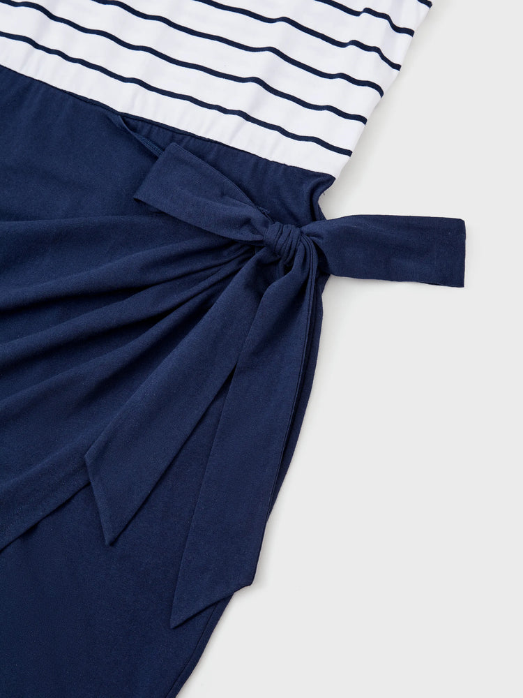 Family Matching Cotton T-Shirt & Dress Set – Sunny Days Palm Print for Dad, Mom, Baby & Toddler, Perfect for Summer Vacations & Family Outings Tibetan blue