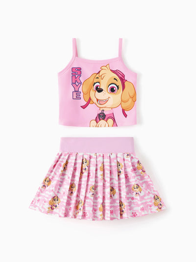 PAW Patrol Toddler Girl Skye Sporty 2pcs Tank Top and Pleated Skirt Set Pink