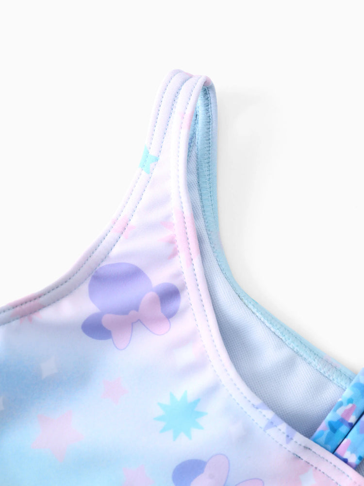 Disney Mickey and Friends Toddler/Kid Girl 1pc Minnie Mouse Polka Dots One-shoulder Strap  Swimsuit Multi-color