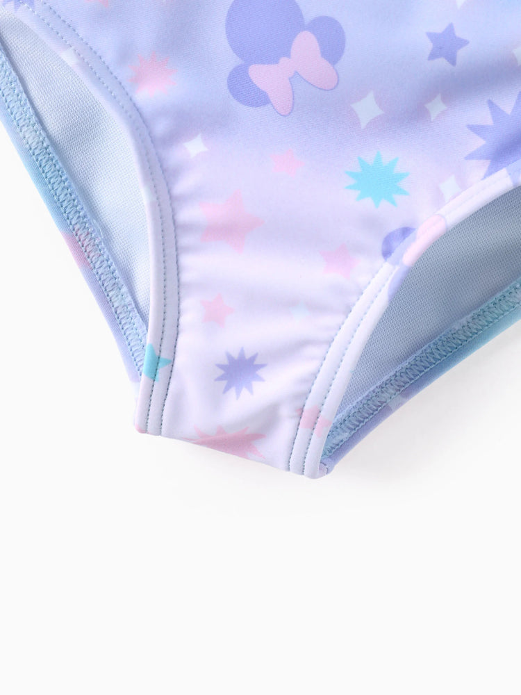 Disney Mickey and Friends Toddler/Kid Girl 1pc Minnie Mouse Polka Dots One-shoulder Strap  Swimsuit Multi-color