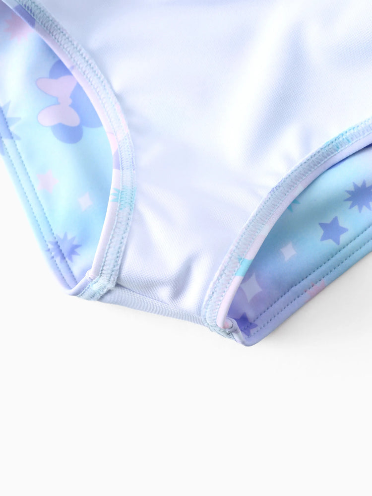 Disney Mickey and Friends Toddler/Kid Girl 1pc Minnie Mouse Polka Dots One-shoulder Strap  Swimsuit Multi-color