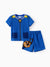 PAW Patrol Toddler Boy 2pcs Chase Waffle Fabric Tee and Shorts Set Blue