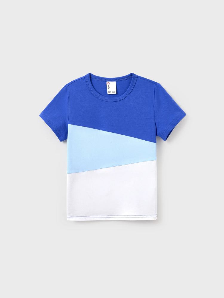 Daddy & Son Tropical Dress & T-shirt Set – Blue Floral Print for Dad, Mom, Girls & Baby, Perfect for Summer Vacations and Family Photos Blue