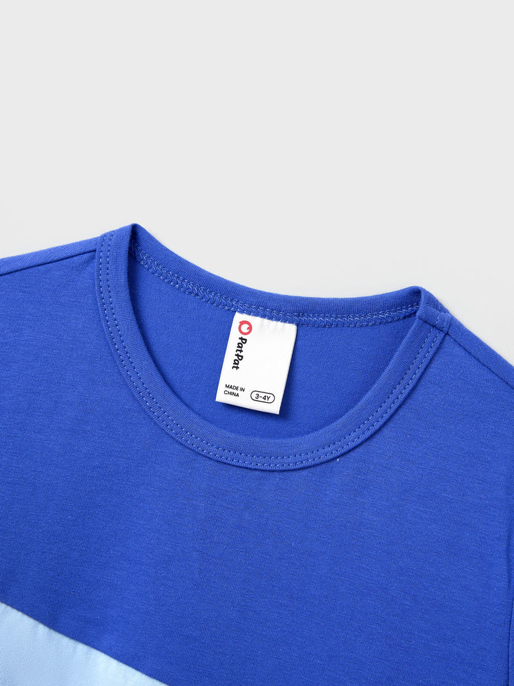 Daddy & Son Tropical Dress & T-shirt Set – Blue Floral Print for Dad, Mom, Girls & Baby, Perfect for Summer Vacations and Family Photos Blue