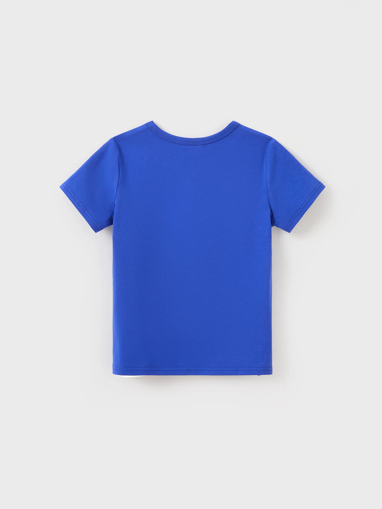 Daddy & Son Tropical Dress & T-shirt Set – Blue Floral Print for Dad, Mom, Girls & Baby, Perfect for Summer Vacations and Family Photos Blue