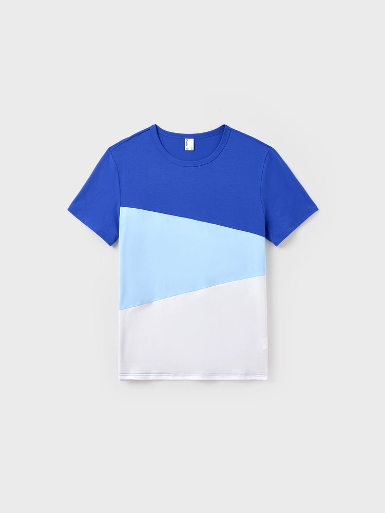 Daddy & Son Tropical Dress & T-shirt Set – Blue Floral Print for Dad, Mom, Girls & Baby, Perfect for Summer Vacations and Family Photos Blue