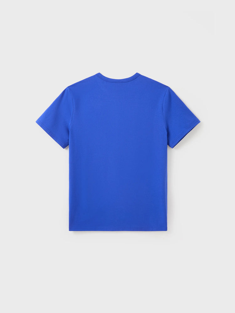 Daddy & Son Tropical Dress & T-shirt Set – Blue Floral Print for Dad, Mom, Girls & Baby, Perfect for Summer Vacations and Family Photos Blue