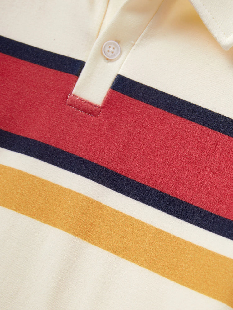 Family Matching Casual Outfit Colorblock Polo Collar T-shirt or Floral Print Flutter Sleeveless Dress Set Orange red