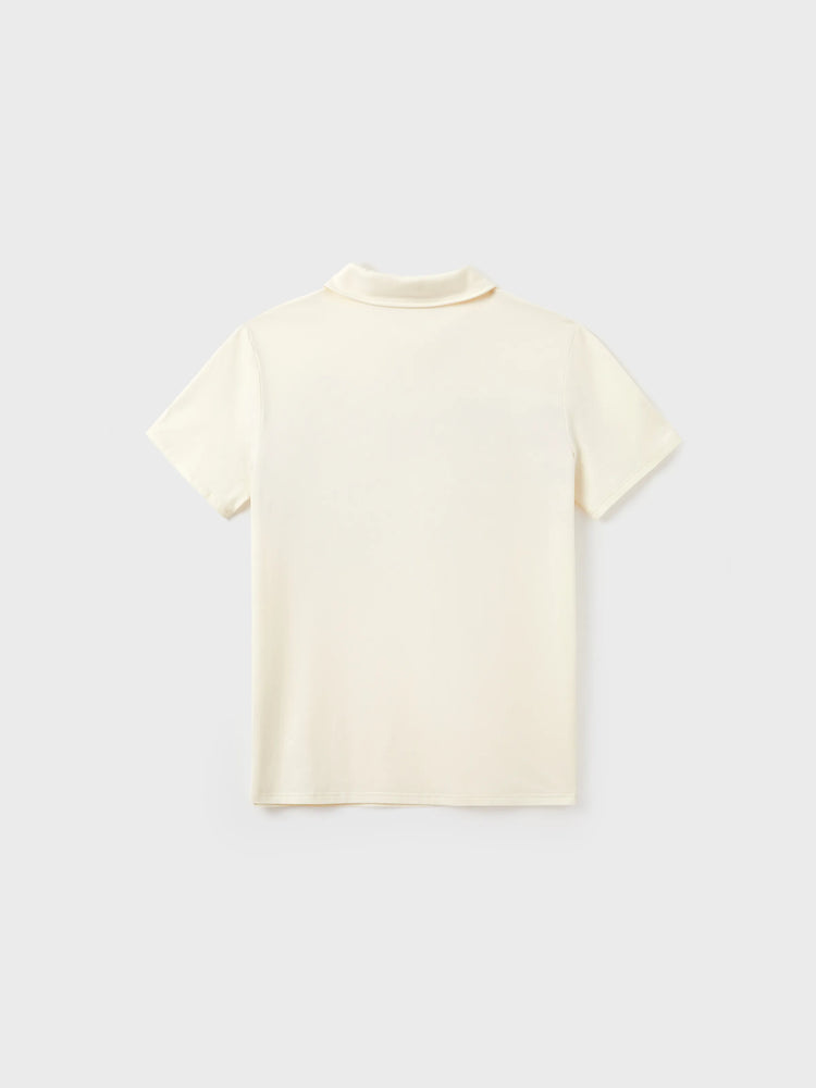 Family Matching Casual Outfit Colorblock Polo Collar T-shirt or Floral Print Flutter Sleeveless Dress Set Orange red