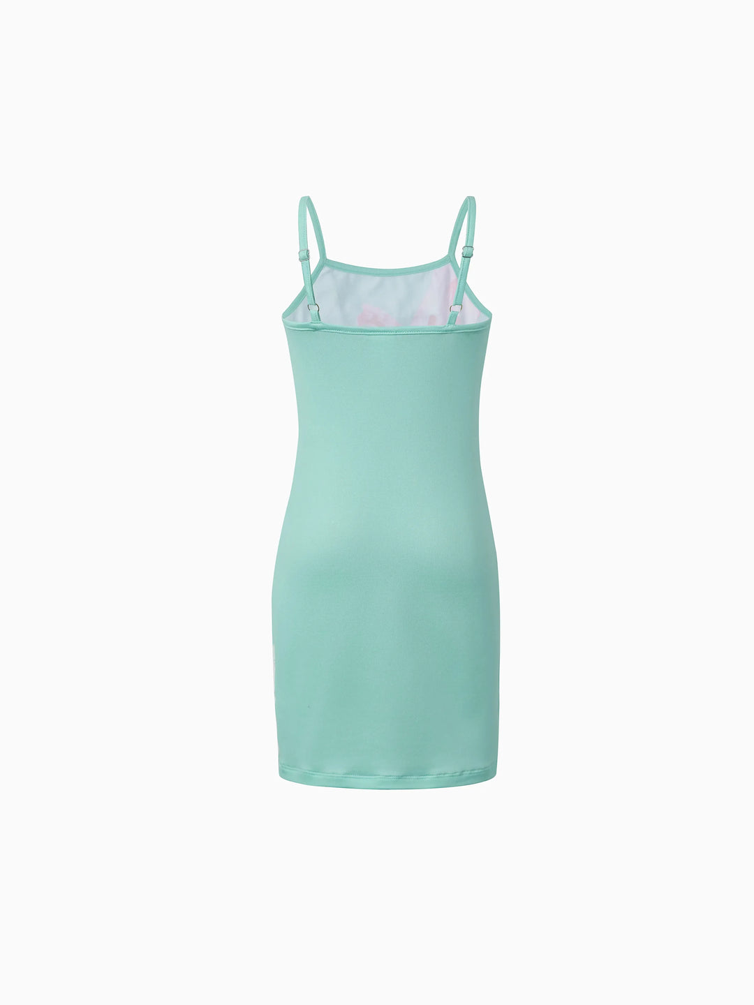 Vestidos casuales sin mangas con tirantes y estampado de flores para niñas pequeñas/niñas Verde claro