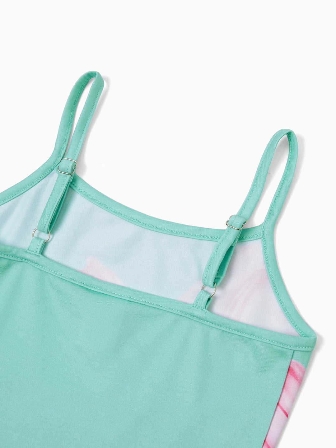 Vestidos casuales sin mangas con tirantes y estampado de flores para niñas pequeñas/niñas Verde claro