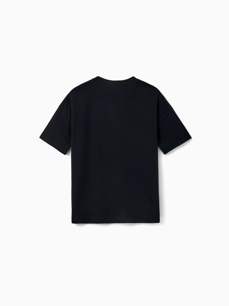 Daddy & Son Set Floral Sleeveless Strappy Dress or Colorblock Short-sleeve T-shirt Black