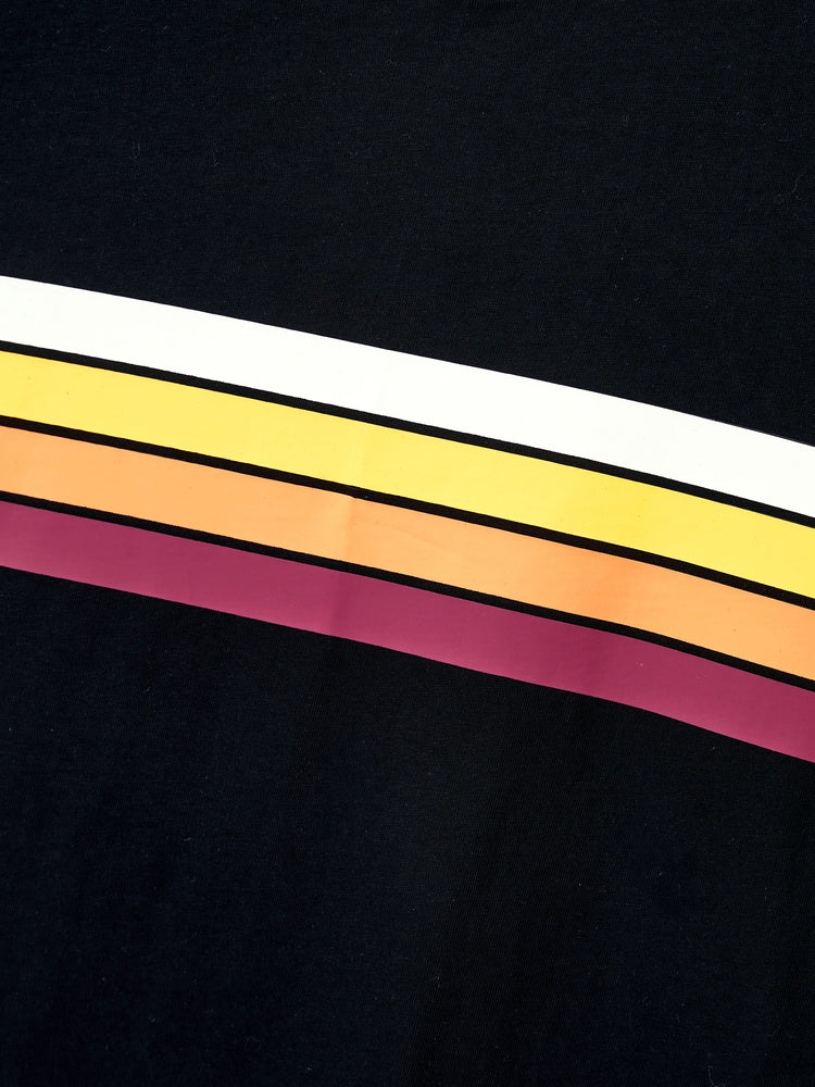 Family Matching Set Floral Sleeveless Strappy Dress or Colorblock Short-sleeve T-shirt  Black