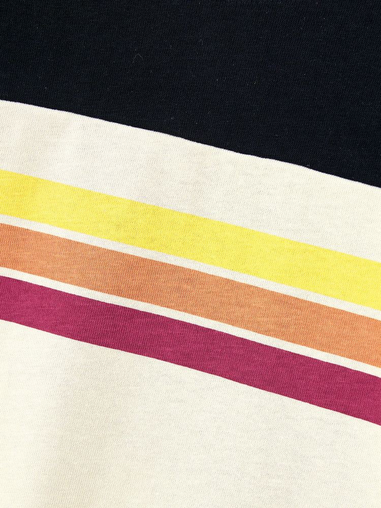 Daddy & Son Set Floral Sleeveless Strappy Dress or Colorblock Short-sleeve T-shirt Black