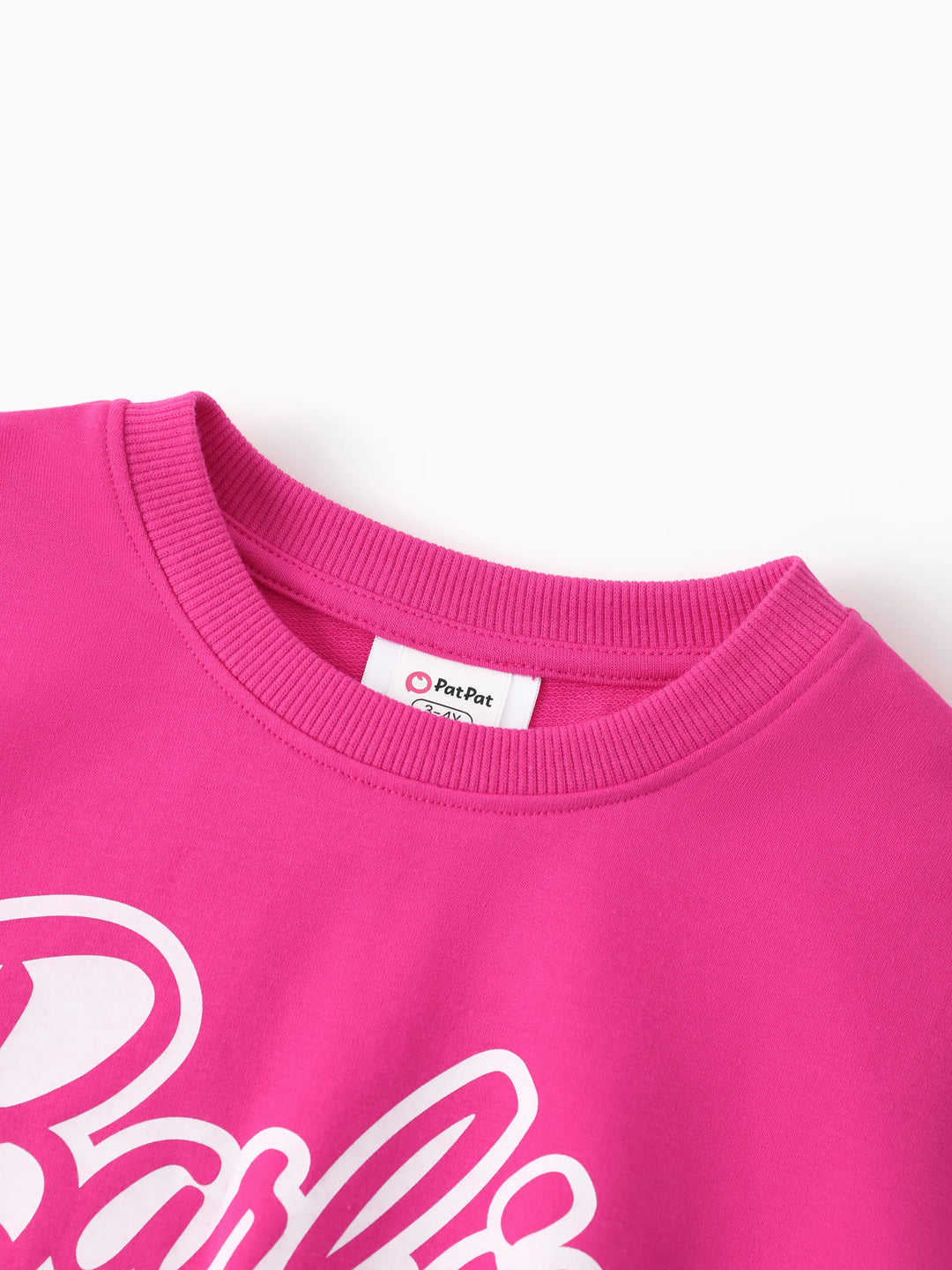 Barbie Mommy and Me 2-teiliges Fledermausärmel Crop-Top und Shorts Set Hot Pink