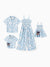 Disney Stitch Matching Family Tropical Floral Jumpsuit/ Dress/ Shirt Light Blue