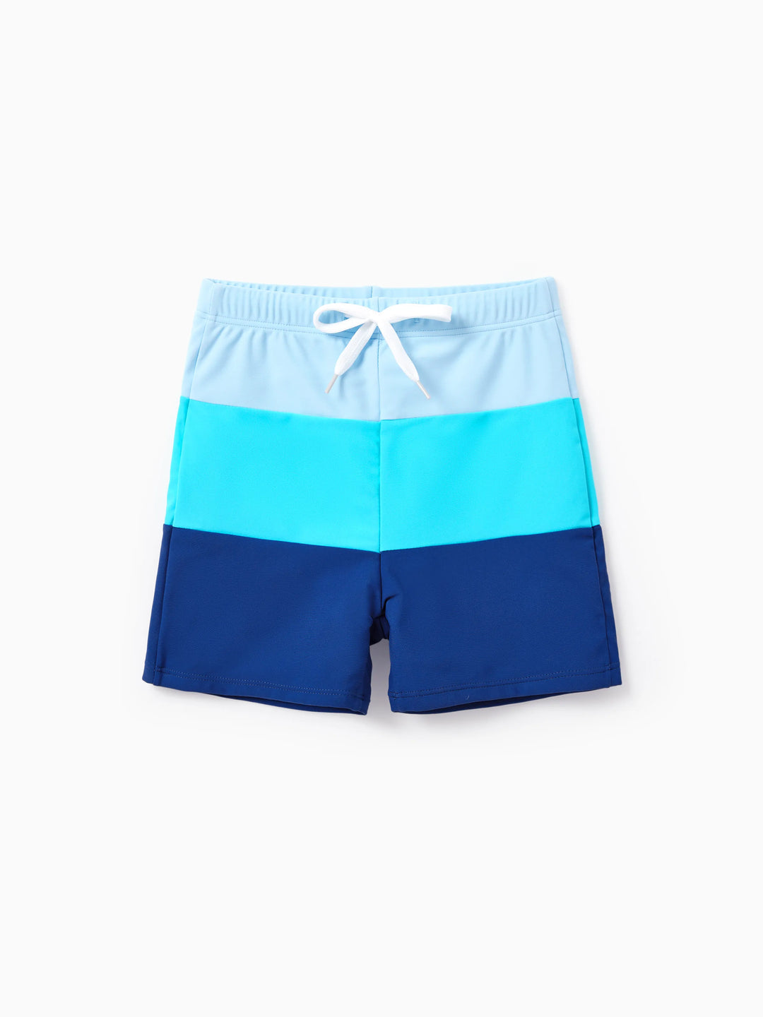 Toddler Boy Color Block Swim Trunks Set Blue