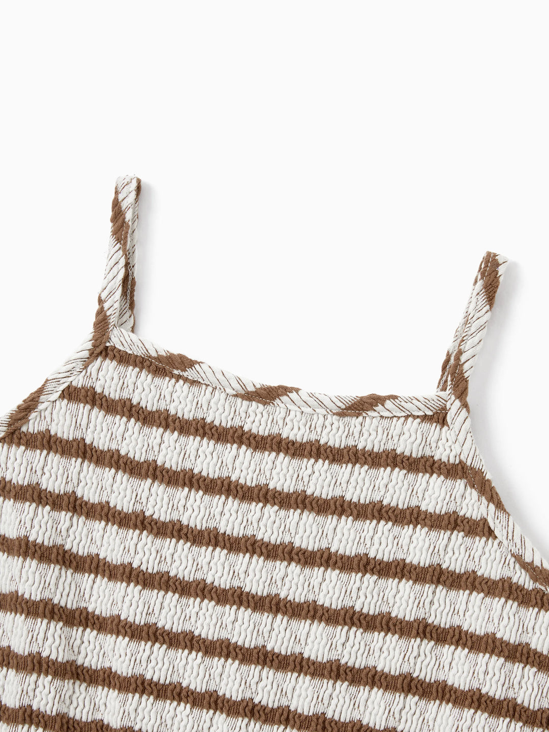 Toddler/Kid Girl Striped Twist-Front Dress with Tulle Skirt, Perfect for Summer Family Outings & Photos Khaki