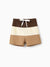 Toddler Boy Color Block Swim Trunks, Summer Beach Vacation Swimwear Coffee