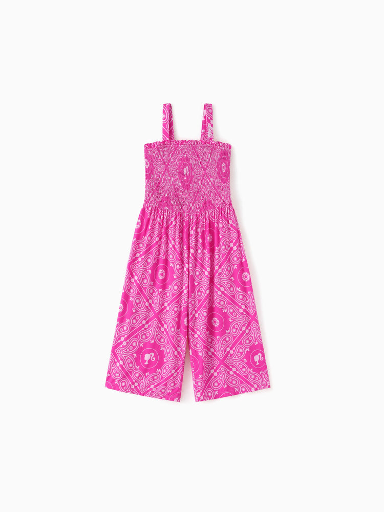 Barbie Mommy and Me Bamboo Allover Print Jumpsuit Hot Pink