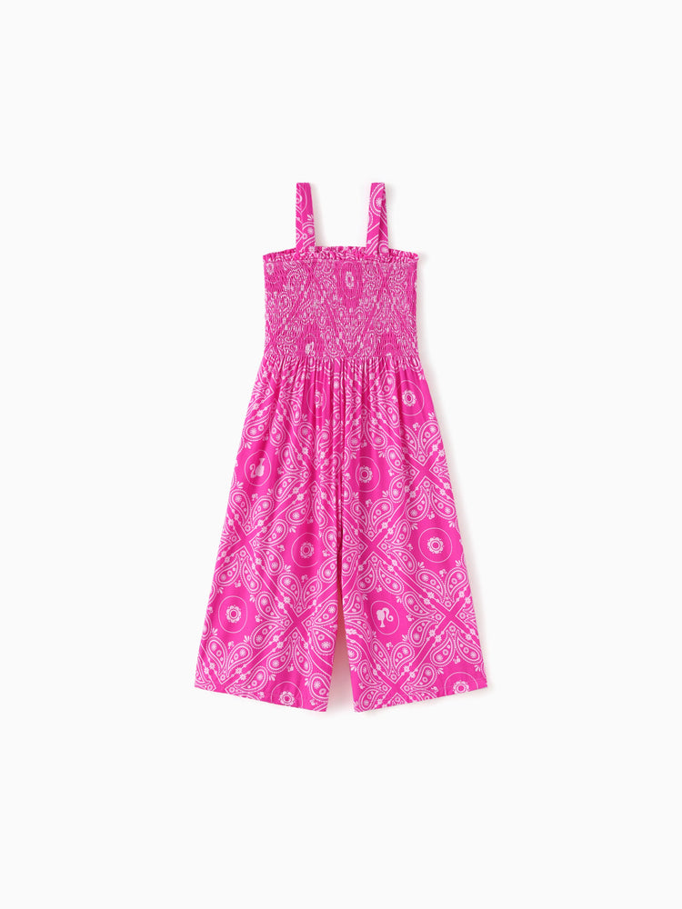 Barbie Mommy and Me Bamboo Allover Print Jumpsuit Hot Pink