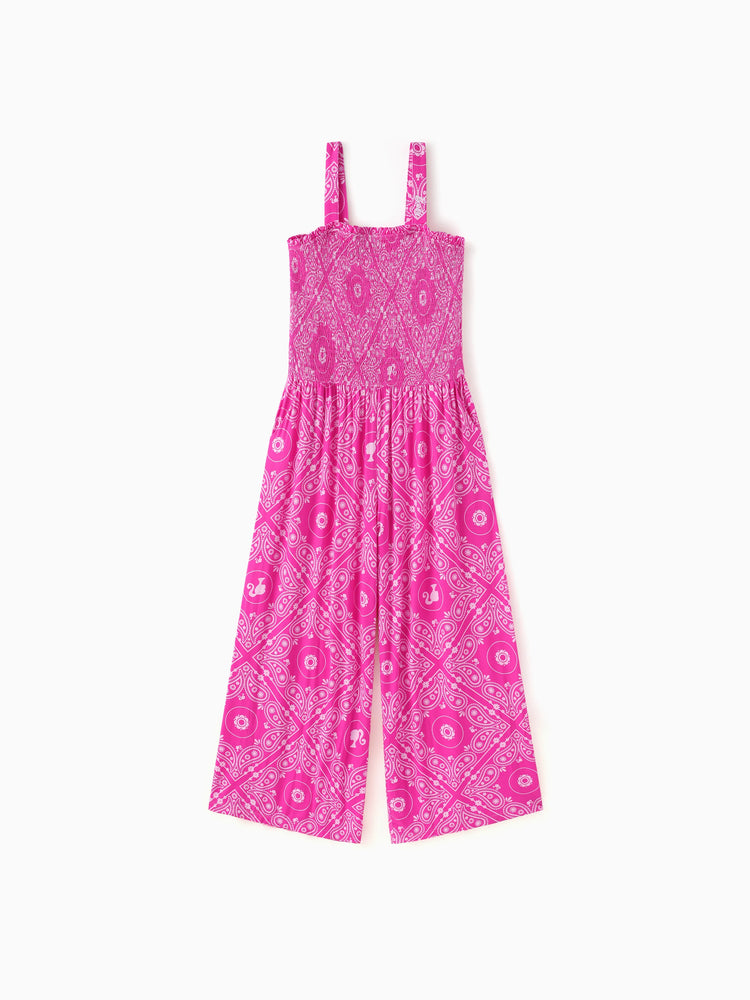 Barbie Mommy and Me Bamboo Allover Print Jumpsuit Hot Pink