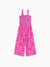 Barbie Toddler/Kid Girl Bamboo Allover Print Jumpsuit Hot Pink