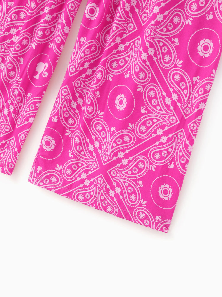 Barbie Mommy and Me Bamboo Allover Print Jumpsuit Hot Pink
